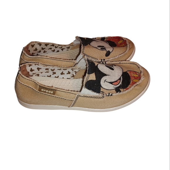 CROCS Cream Mickey Mouse Slippers - Picture 3 of 3